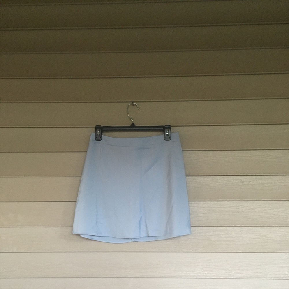 Forever 21 Dusty Blue Satin Mini Skirt L
